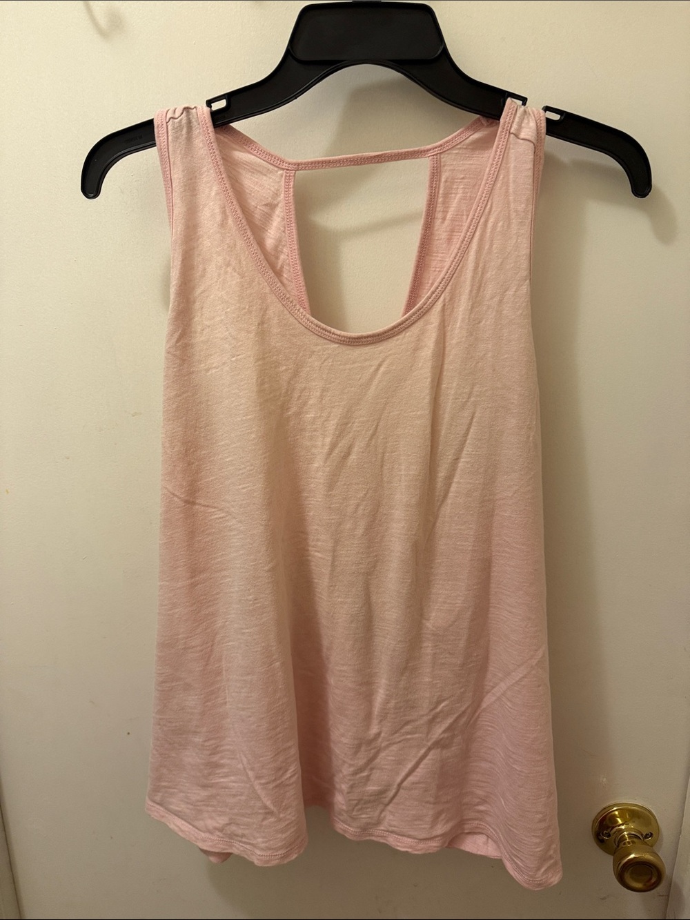 Brisas Open Back Pink Tank Top - Sleeveless Scoop Neck - Picture 1 of 7